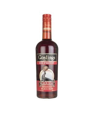 Ron Goslings Black 151 Proof 75 Cl