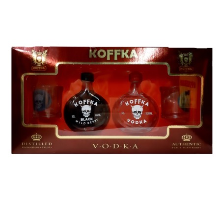 Estuche Mini Vodka Koffka+2 Vasos